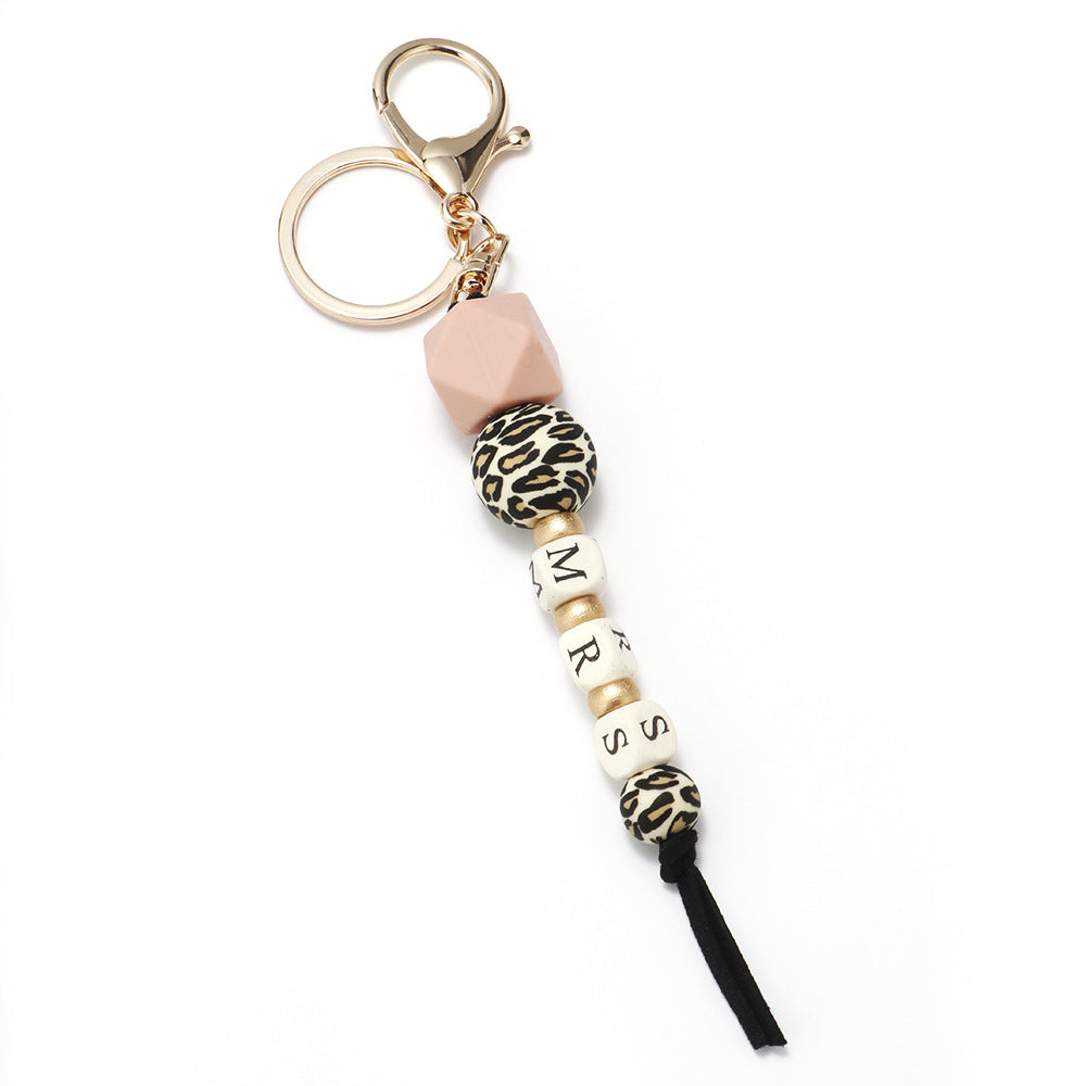 Wholesale Mother's Day MAMA Letter Silicone Beads Wrist Keychain